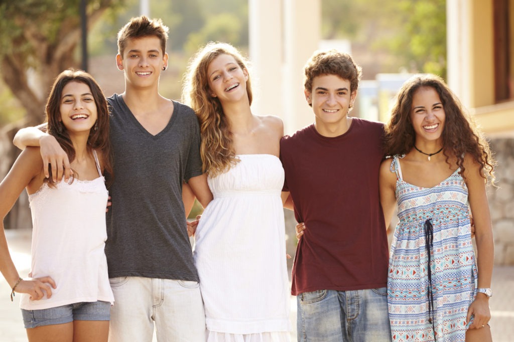 group of teens