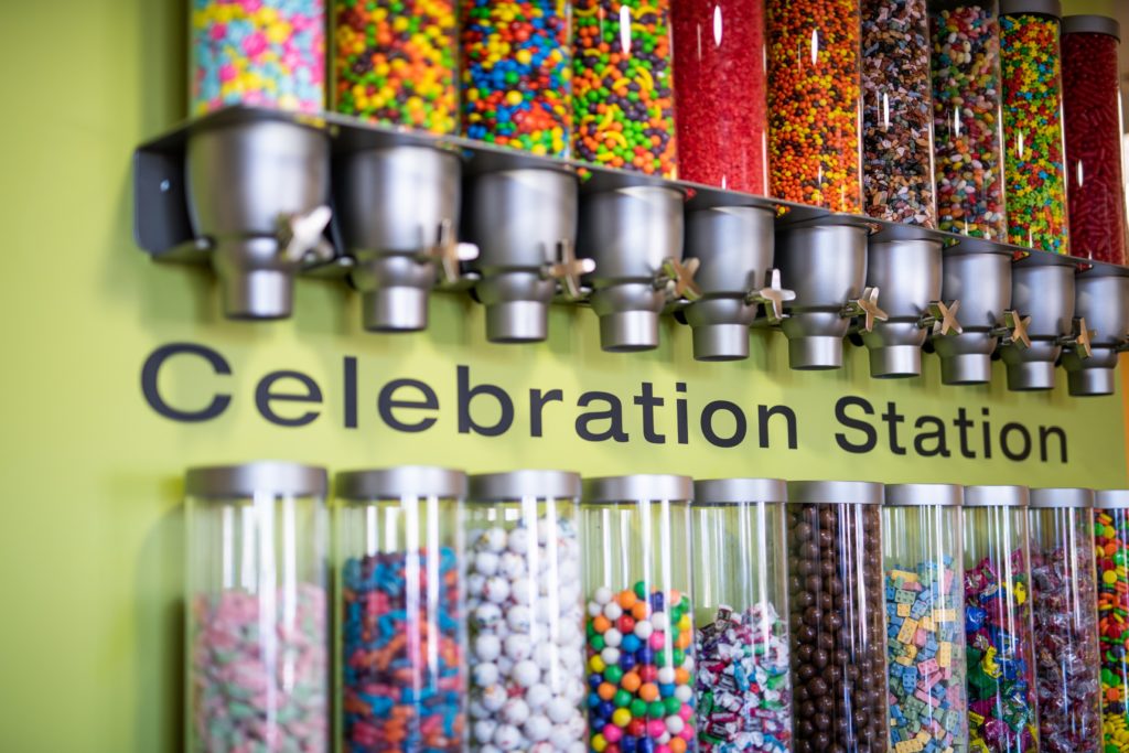 Patient Celebration Station candy wall